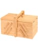 Home&Styling Collection NEU NÄHBOX KLAPPBAR - 5 Fächer Nähkästchen Holz Nähkiste Nähkasten in Braun
