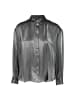Zero  Bluse glänzend mit Knopfleiste in Forged Iron