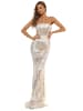 Moda Minx Abendkleid Eden Long Dress in silver