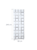relaxdays Duschrollo Square in Semitransparent - (L)240 x (B)80 cm