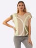 creation L Rundhalsshirt in beige-pistazie-bedruckt