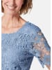 GOLDNER Spitzenbluse Festliche Bluse aus edler Spitze in regattablau