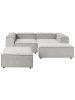 Beliani 3-tlg Modulsofa ARDAL in Beige/Schwarz linksseitig