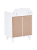 Beliani Nachttisch MIMILI in Weiß/Braun - (W) 40 x (H) 56 x (L) 30 cm