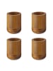 Butlers Zahnputzbecher ACACIA 4er-Set in Braun
