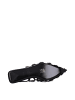 The Attico Schwarz Leder Ballerina Flache Schuhe