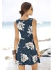 Beach Time Jerseykleid in blau-geblümt