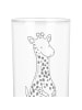 Mr. & Mrs. Panda Glas Giraffe Zufrieden mit Spruch in Transparent