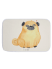 Mr. & Mrs. Panda Badteppich Mops ohne Spruch in Weiß