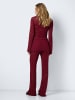 Noisy may Gemusterte Hose mit weitem Bein mit Spitzen Rock Details in Weinrot