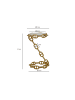 FineBuy Beistelltisch in Gold / Marmor / 31x31x51