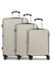 Check.In Paradise 2.0 4 Rollen Kofferset 3-teilig mit Dehnfalte in eggshell