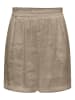 ONLY Kurze Stoff Bermuda Hose Sommer Pants mit Elastischem Bund in Beige