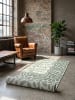 KADIMA DESIGN Flachwebteppich Floral flachgewebt pflegeleicht Wohnzimmer Flur in Grün