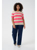 KAFFE curve Strickpullover KClizzy Regular fit in Rasberry/FeatherG. Bold Stripe