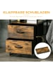 HOMCOM Kommode-45L x 40B x 70,5H cm-Rustikal-Braun