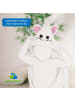 COFI 1453 bloomborn Baby Badetücher Set mit Kapuzenhandtuch 75x75 cm mit Katzenm in Weiß