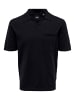 Only&Sons Einfarbiges Polo Hemd aus Baumwolle Kurzarm Shirt ONSACE in Dunkelblau