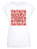 F4NT4STIC Extended Shoulder T-Shirt XOXO Herz Love in weiß