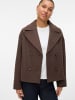 Vero Moda Short Jacket mit Reverskragen und Zweireiher in Chocolate Brown