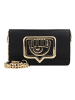 Chiara Ferragni Eyelike buckle Clutch Geldbörse 19.5 cm in black