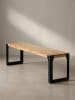 KADIMA DESIGN Esszimmerbank 160x40x45 cm Massivholz Metall Industrial,