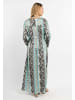 IZIA Damen Beach Kaftan in Blau Mehrfarbig