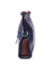 Florence Florence Schultertasche, Beuteltasche Leder blau, braun ca. 37cm breit