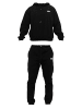 Tom Barron Trainingsanzug Lässiger Oversize-Fleece-Trainingsanzug in BLACK