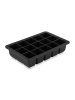 relaxdays 2 x Eiswürfelform in Schwarz - (B)15x (H)3 x (T)9,5 cm