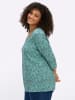 sheego 3/4-Arm-Shirt in salbei-rauchblau-bedruckt