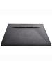 Beliani Duschwanne AZZURRO in Schwarz - (W) 80 x (H) 3 x (L) 80 cm