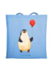 Mr. & Mrs. Panda Jutebeutel Pinguin Luftballon ohne Spruch in Sky Blue