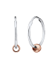 Elli Ohrringe 925 Rosegold Geo, Bi Color_Tri Color, Kugel in Silber
