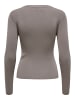 JACQUELINE de YONG Strickpullover Rundhals Langarm weicher Strick in Braun