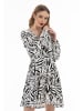 faina Kleid  - Zebraprint in Weiss Schwarz