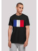 F4NT4STIC T-Shirt Frankreich Flagge France distressed in schwarz