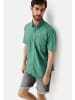 Camel Active Kurzarmhemd aus Leinenmix in Lagunengrün