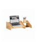 relaxdays Laptop Ständer in Natur - (B)61 x (H)17,5 x (T)26,5 cm