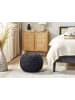 Beliani Pouf PRIENE in Schwarz - (W) 50 x (H) 35 x (L) 50 cm