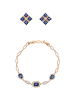 faina Women Jewelry Set in rose gold navy