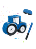 relaxdays 3-tlg. Pinata Set "Traktor" in Blau