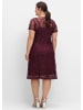 sheego Cocktailkleid in aubergine