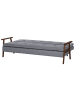 Beliani Schlafsofa TJORN in Grau/Braun - (W) 204 x (H) 84 x (L) 85 cm