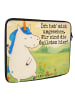Mr. & Mrs. Panda Laptoptasche Einhorn Mann Design mit Spruch in Weiß