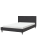 Beliani Doppelbett FITOU in Schwarz/Braun - (W) 150 x (H) 87 x (L) 214 cm