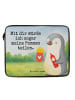 Mr. & Mrs. Panda Laptoptasche Pinguin Pommes Design mit Spruch in Weiß