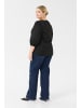 KAFFE curve Langarm-Bluse KClilje in Black Deep