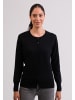 CASH-MERE.CH Cardigan Rundhals in Schwarz