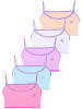 LOREZA 5er Set Bustier - Strass- Bunt